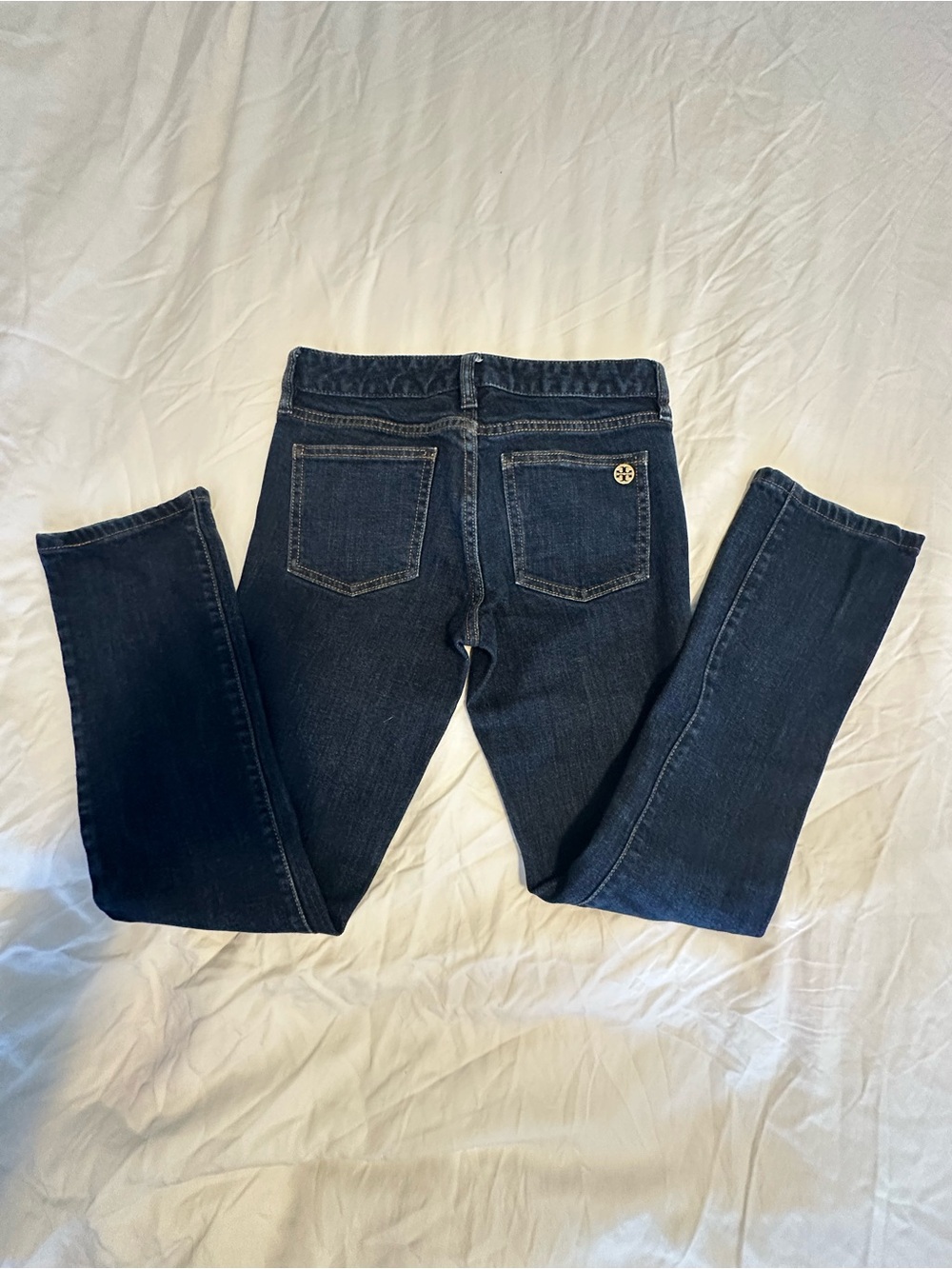 Tory Burch Super Skinny Jeans Dark Wash Women’s Size 26 Y2K - Picture 2 of 6